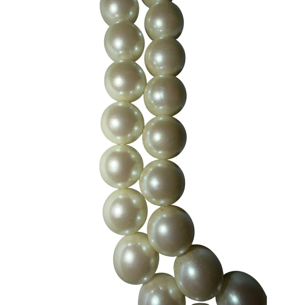 Vintage‎ Elegant Double Strand Faux Pearl Necklace